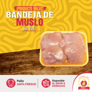 Bandejas de muslos sin piel